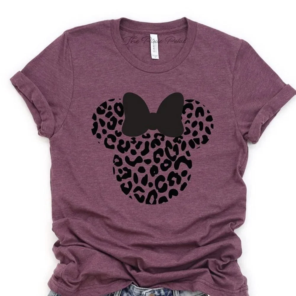 Leopard Minnie Shirt XL - Picture 1 of 2